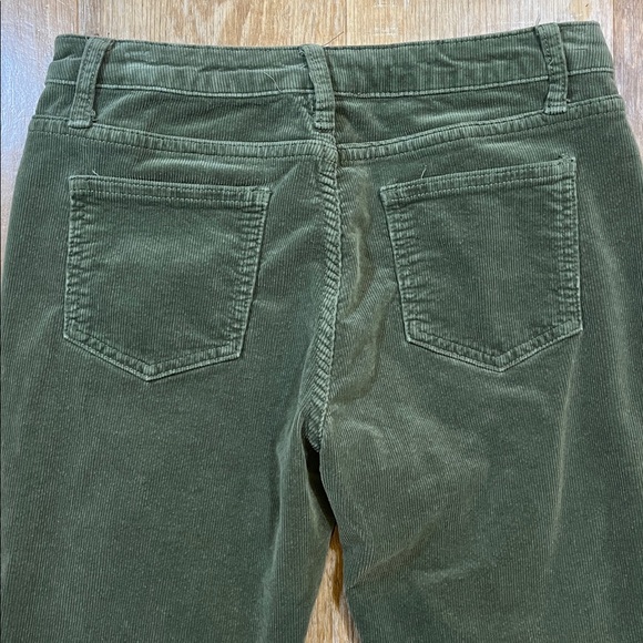 Saints & Hearts Green Extreme Flare Corduroy Pants Large L Distressed Hem EUC - Picture 7 of 13